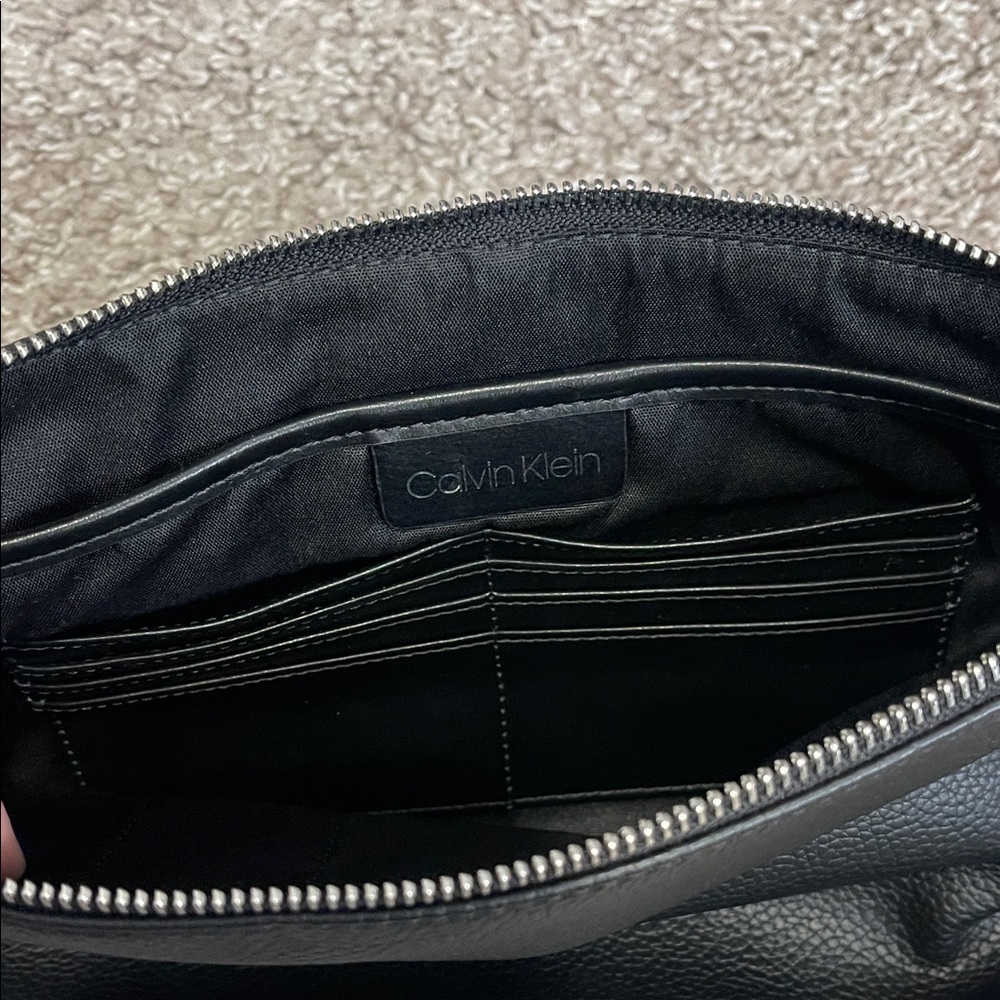 Calvin Klein Black Textured Clutch - Picture 5 of 8